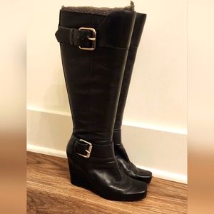 Nine West Leather Tall Boots Size 5.5